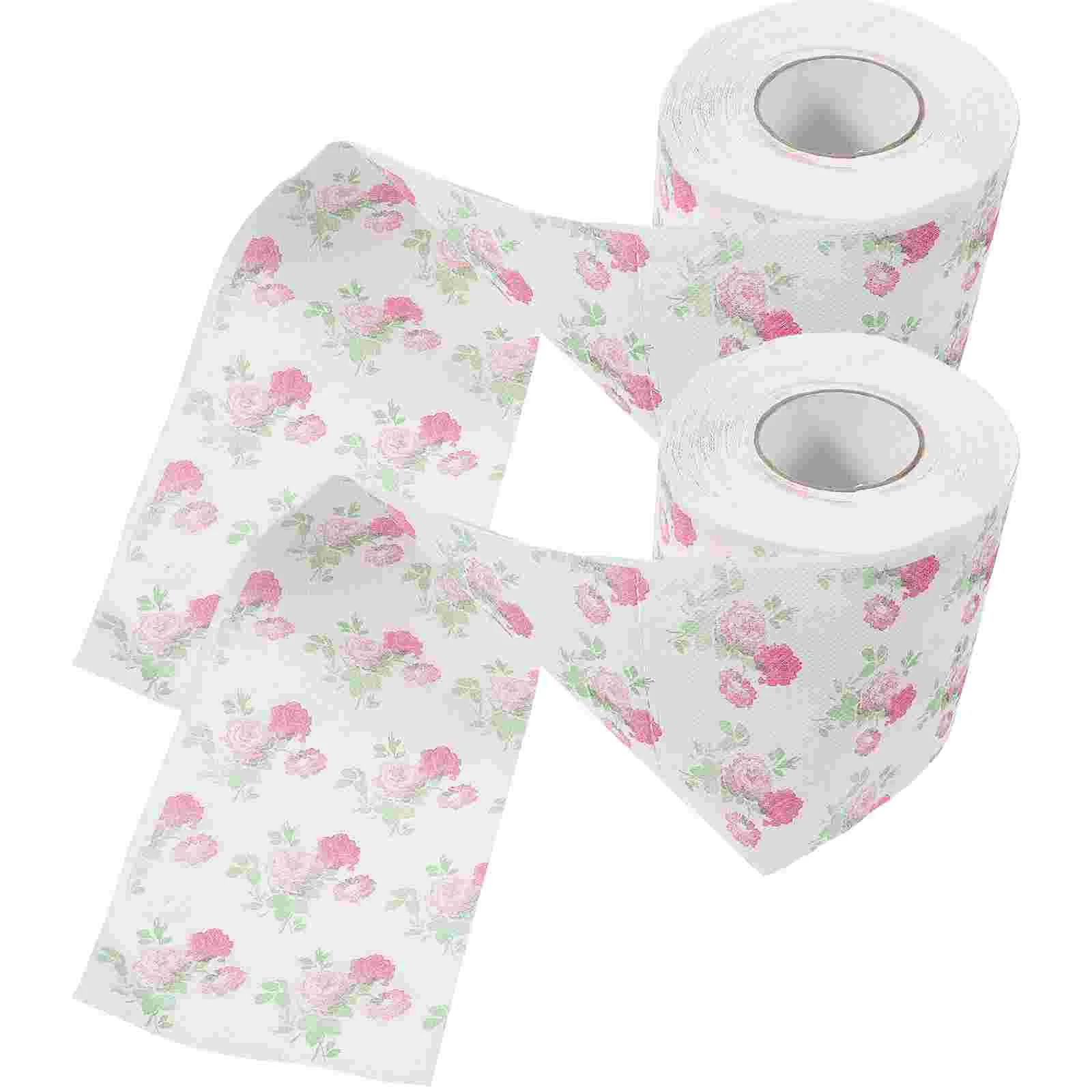 2 rouleaux de papier hygiénique coloré imprimé, serviette de bain décorative pour HOKitchen