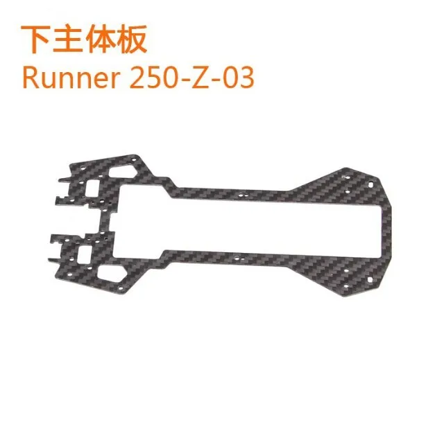 Original Walkera Runner 250 Carbon Fiber Board, parte inferior placa principal, Peças sobressalentes, 250
