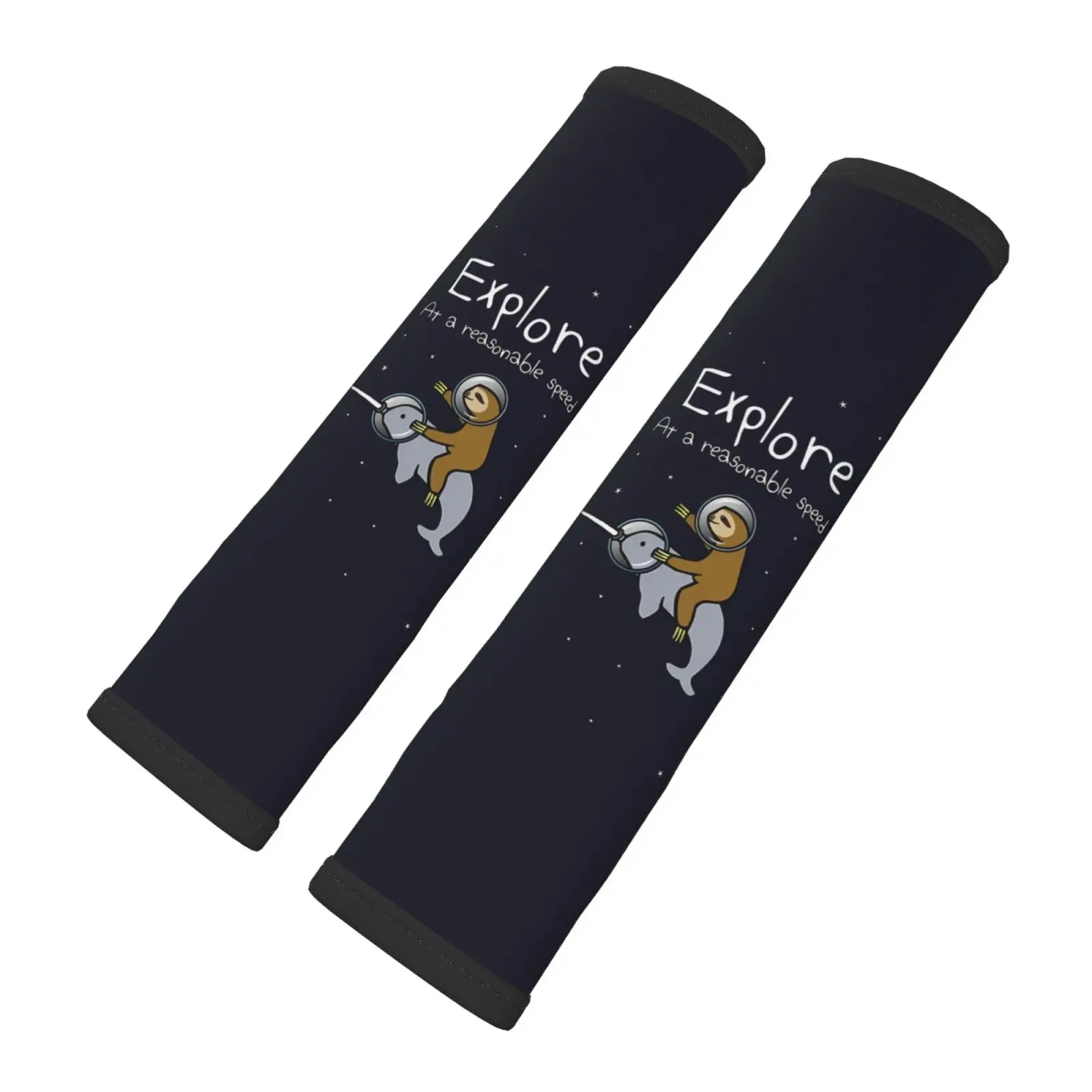 

2 Lazy People in The Universe Pattern Car Seat Belt Shoulder Protection Simple Beautiful Comfortable Car Decoration