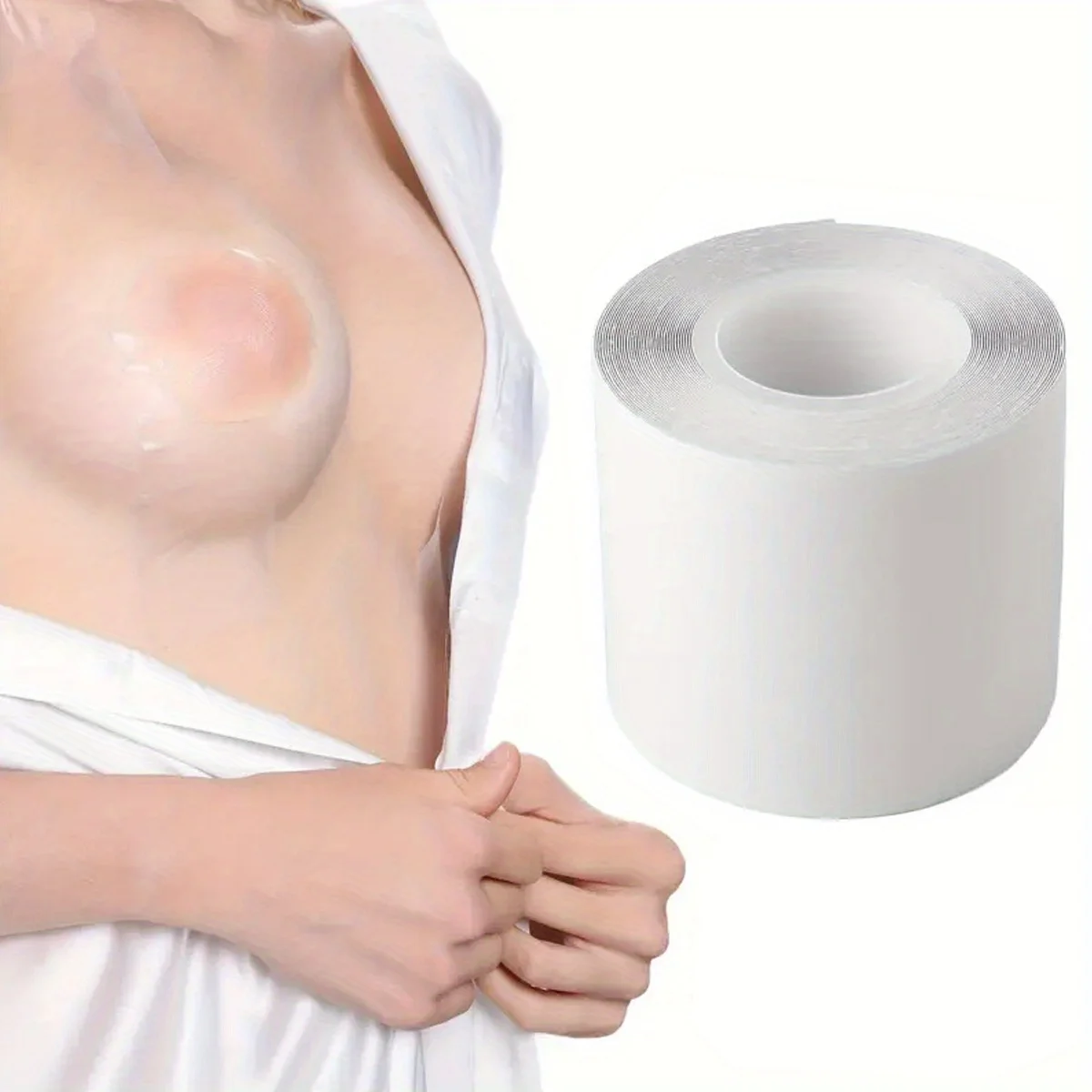 

Дышащая невидимая лента для подтяжки груди, безопасная для кожи, с эффектом лифтинга, для топов с глубоким вырезом и вечерних платьев.