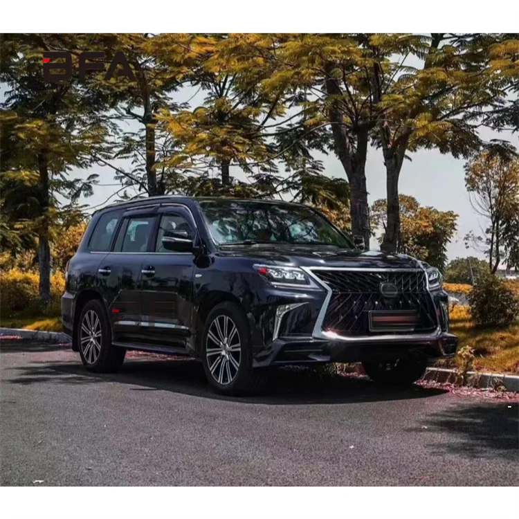 The Lexus LX570 upgrade for 2008-2015 replaced a new front and rear bumper grille with a TRD-style headlight taillight body kit