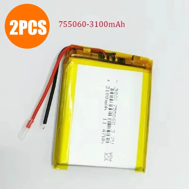 Robinella 755060 Akku 3,7 V 3000 mAh Lithium-Polymer-Akku Lipo-Li-Polymer-Zellen für Power Bank Tablet PCs Laptops Schönheitsinstrumente 7