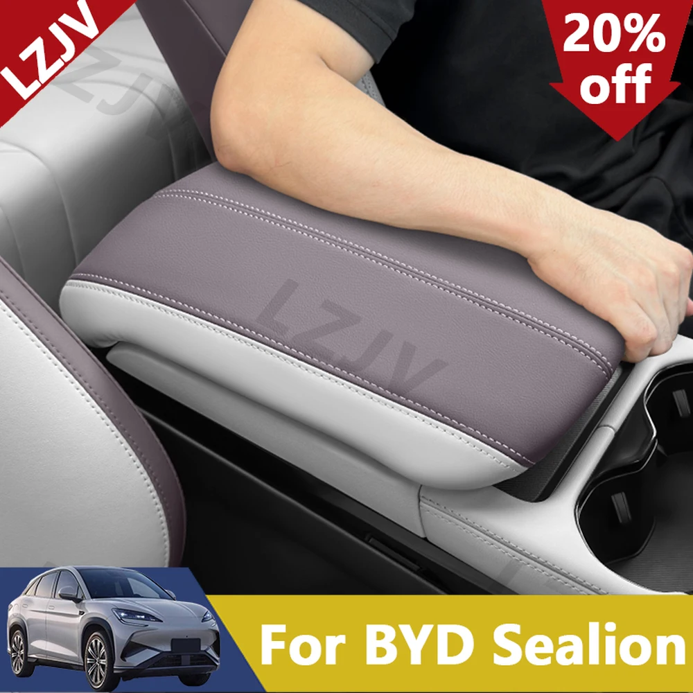 New For BYD Seal U Sealion 6 Song Plus DM-i EV Leather Protective Cover For Center Console Armrest Box Original Car Color Suppli