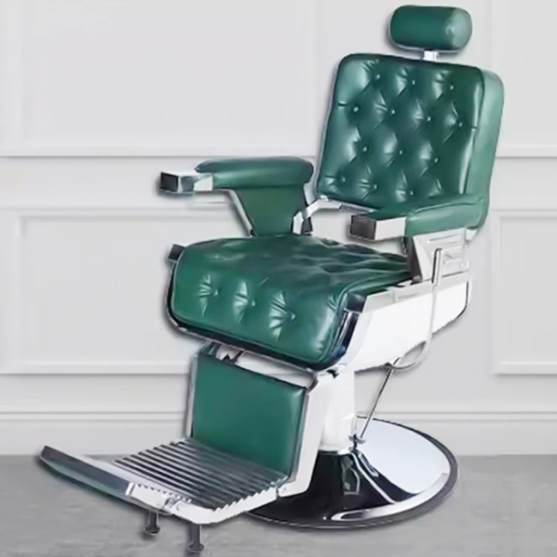 Oil-headed chair for hair salon for reclining men's chair for barber hair perm vintage hairdresser chair lifting