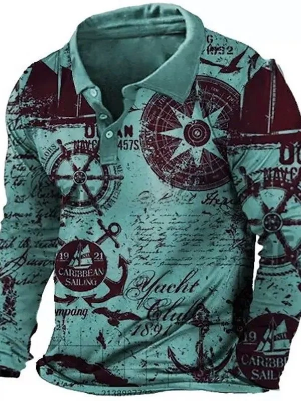 

Мужской кардиган с 3D-принтом в стиле ретро, городской стиль, с длинными рукавами, на пуговицах, повседневный, свободного кроя, из полиэстера