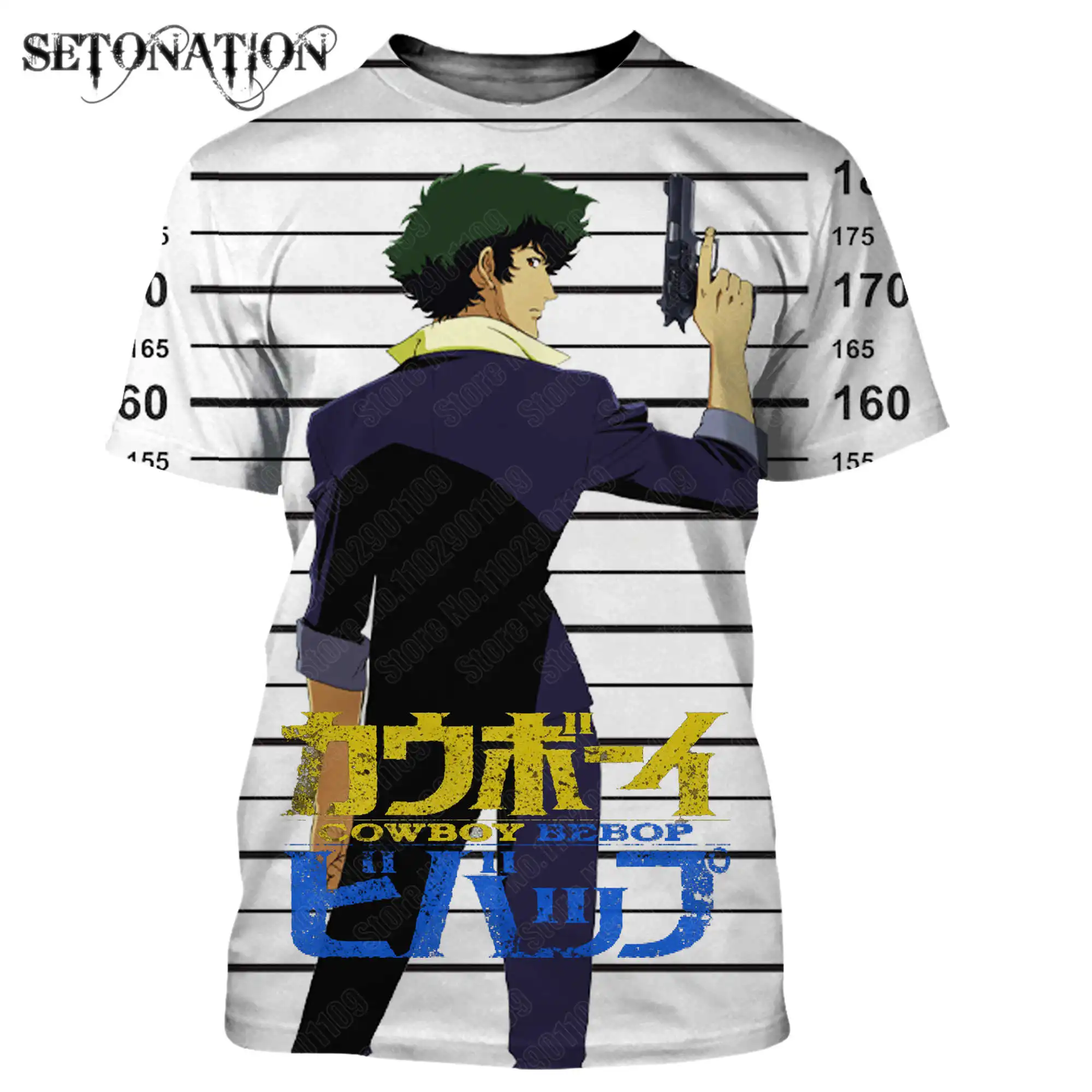 cowboy bebop t shirt men women 3D print t-shirts Harajuku style tshirt streetwear summer tops