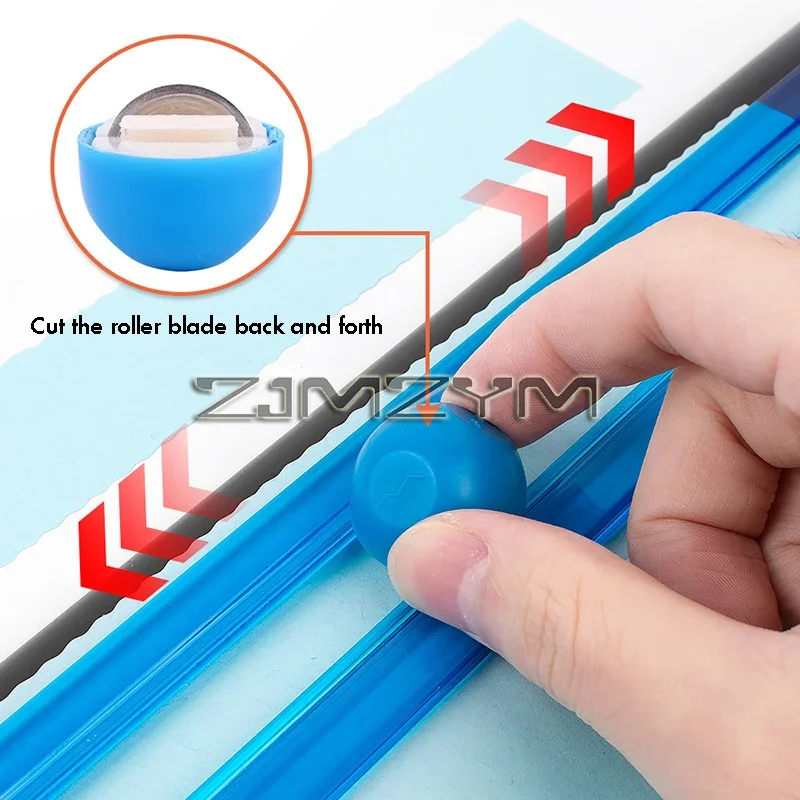 Multifunctional Paper Cutter 3 In 1 Trimmer Straight Line Dotted Line Curve 360 °Rotating Manual Paper Cutter