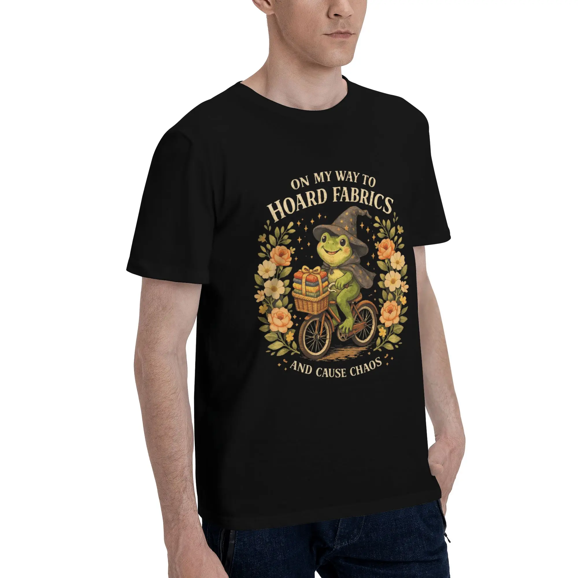 Men Women On My Way to Hoard Fabrics and Cause Chaos Shirt 100% Cotton Graphic Printing Tee Shirts  Top Clothing