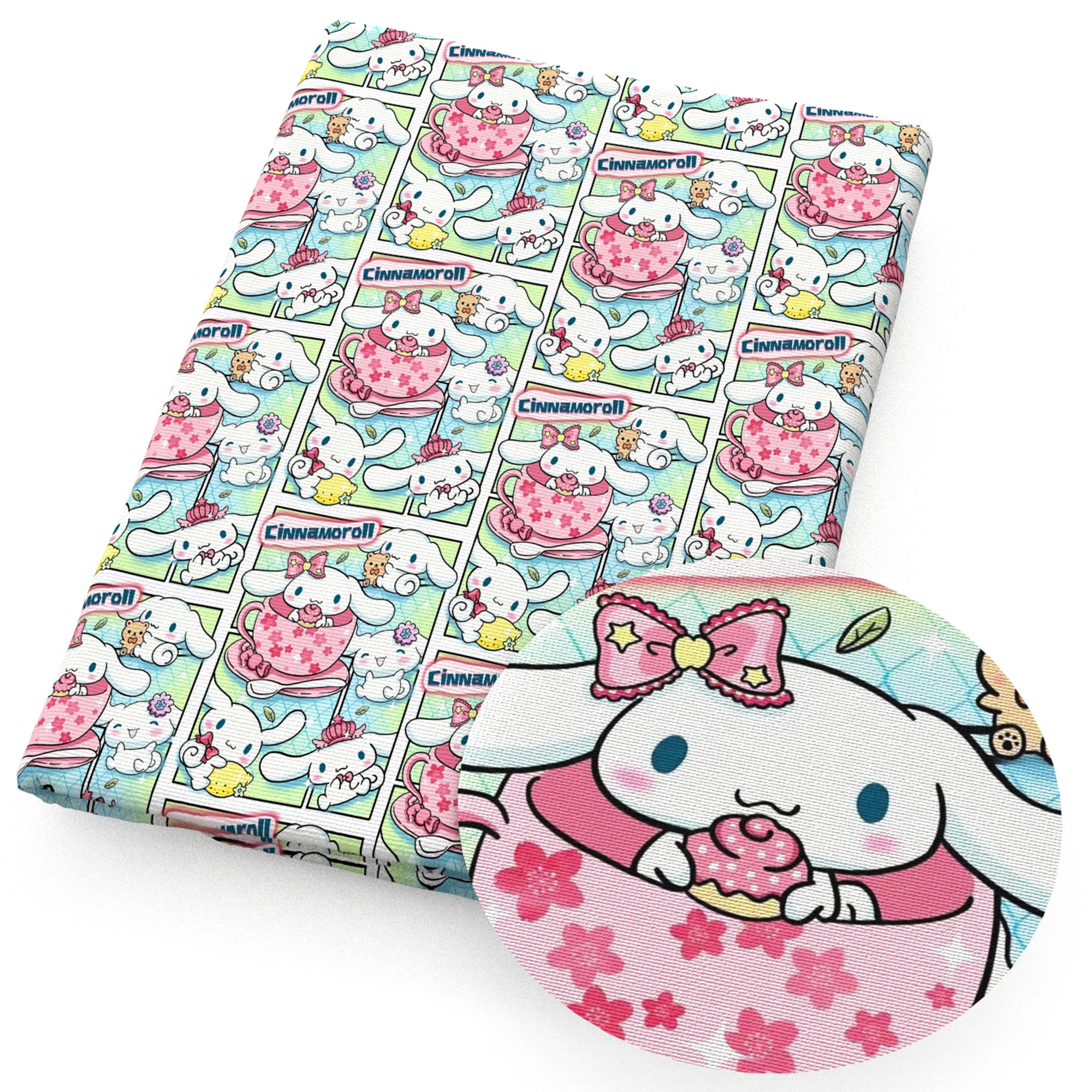 1pc Sanrio Series 50*145cm Patchwork Printed Polyester Cotton Fabric for Tissue Sewing Quilting Fabrics Needlework Material DIY