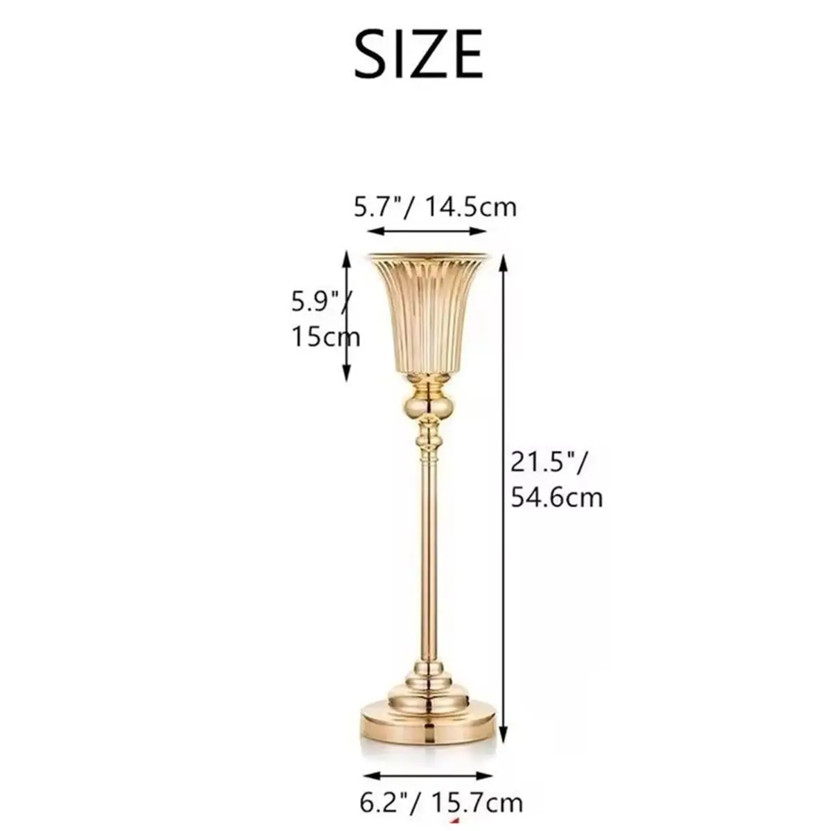 (A95Z] Elegant Metal Flower Vase for Home Decor, Tabletop Artificial Flower Arrangement