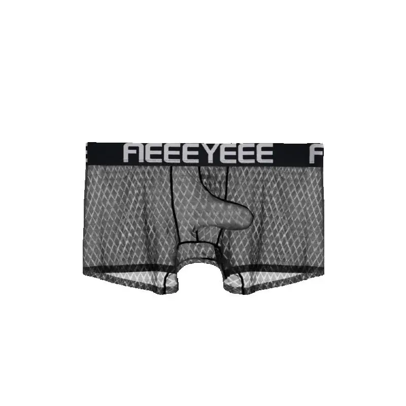 

men's Underwear Trunk boxer ultra-thin transparent ice silk low waisted youth fully transparent traceless pant Sport pants A1942