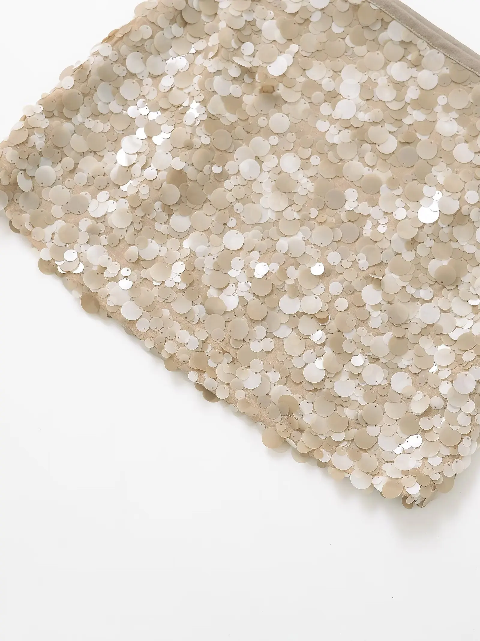 디이지 여성 2025 여름 신상품 패션 글리터 하프 스커트 독특한 사이드 지퍼 다용도 슬림 미니 스커트 여성용