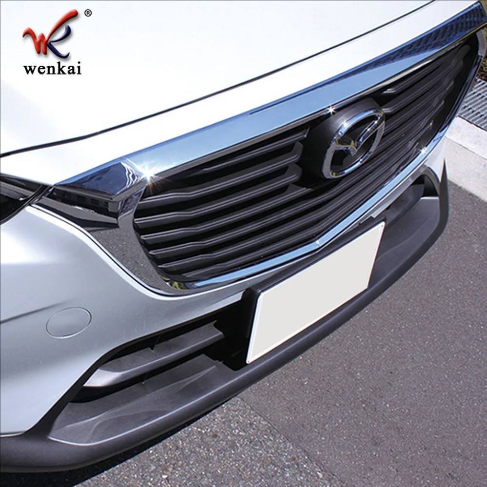 KOUVI Accessories For Mazda CX-3 CX3 2015 2016 2017 2018 19 ABS Chrome Front Grille Hood Trim car styling