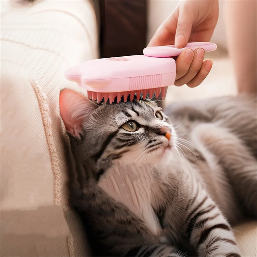 1pcs Cat Steam Brush Multifunctional Pet Hair Removal Comb For Cat Dog Tangled Removing Pets Brush For Long Short Hair