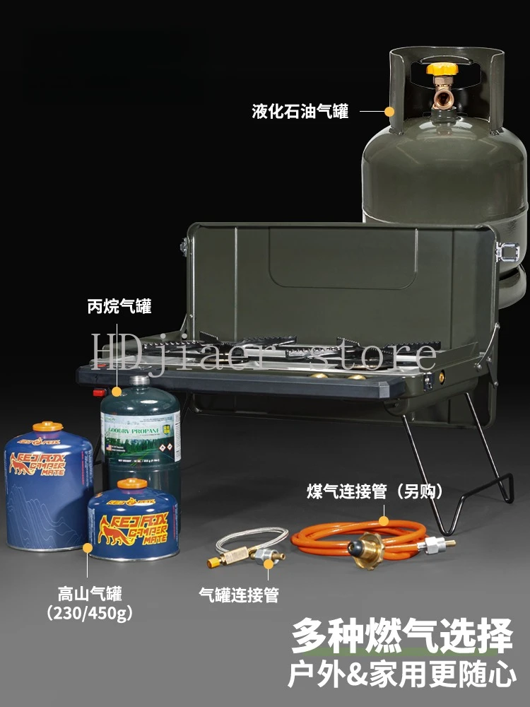 موقد خرطوشة Firefox من النوع المنفصل، موقد غاز محمول خارجي، غاز مقاوم للرياح قوي للغاية
