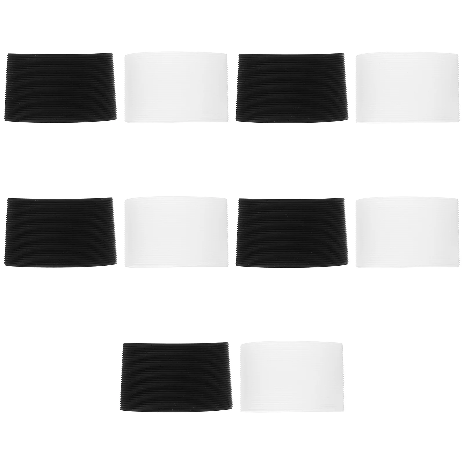 

10Pcs Silicone Cup Sleeve Heat Resistant Non Slip Grip for Coffee Mugs Tumbler Bottle 6.5cm Reusable Insulated Drink Protector