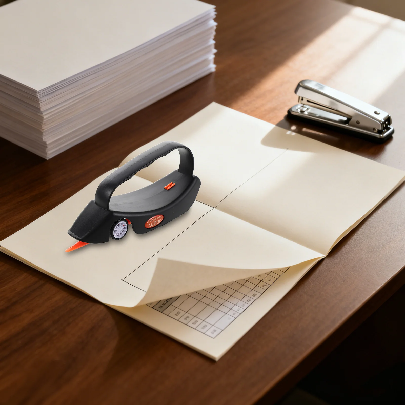 مجموعة واحدة من قطع الورق المحمولة، أداة قطع التغليف المنزلقة لقضاء عطلة عيد الميلاد وأعياد الميلاد والحرف اليدوية لتغليف الحاضر والقطع #4