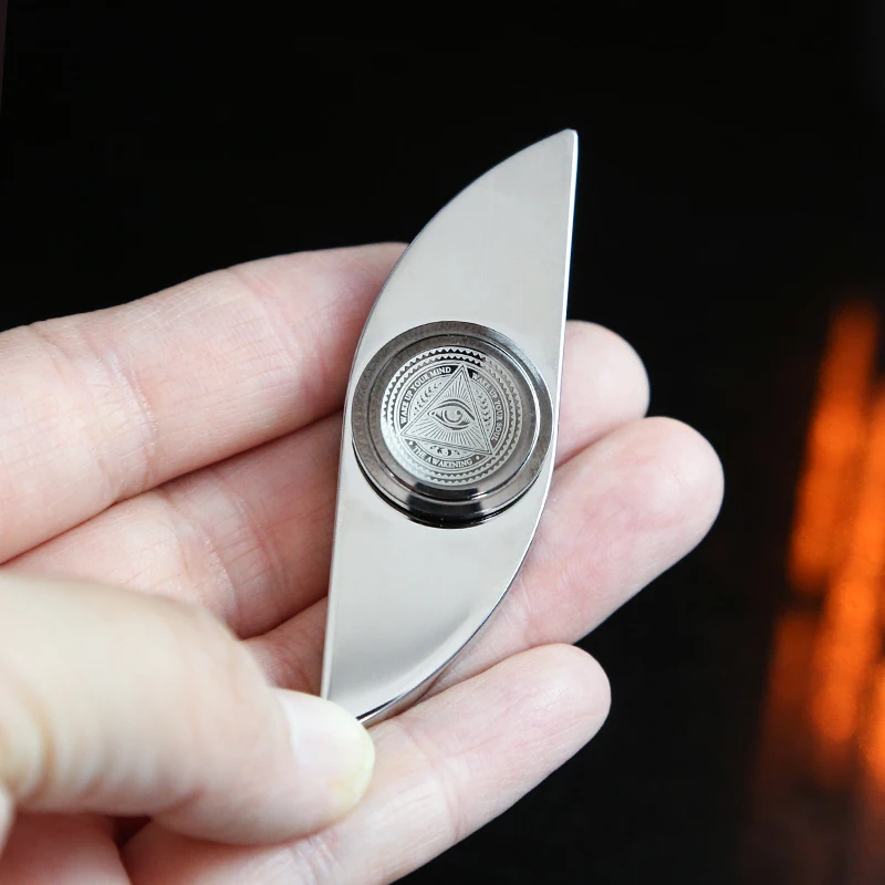 EDC Auge Kreisel Fingertip Gyro Zwei Blatt Fingertip Gyroskop Fidget Spinner EDC Antiestres Büro Schreibtisch Spielzeug Für Erwachsene Geschenk