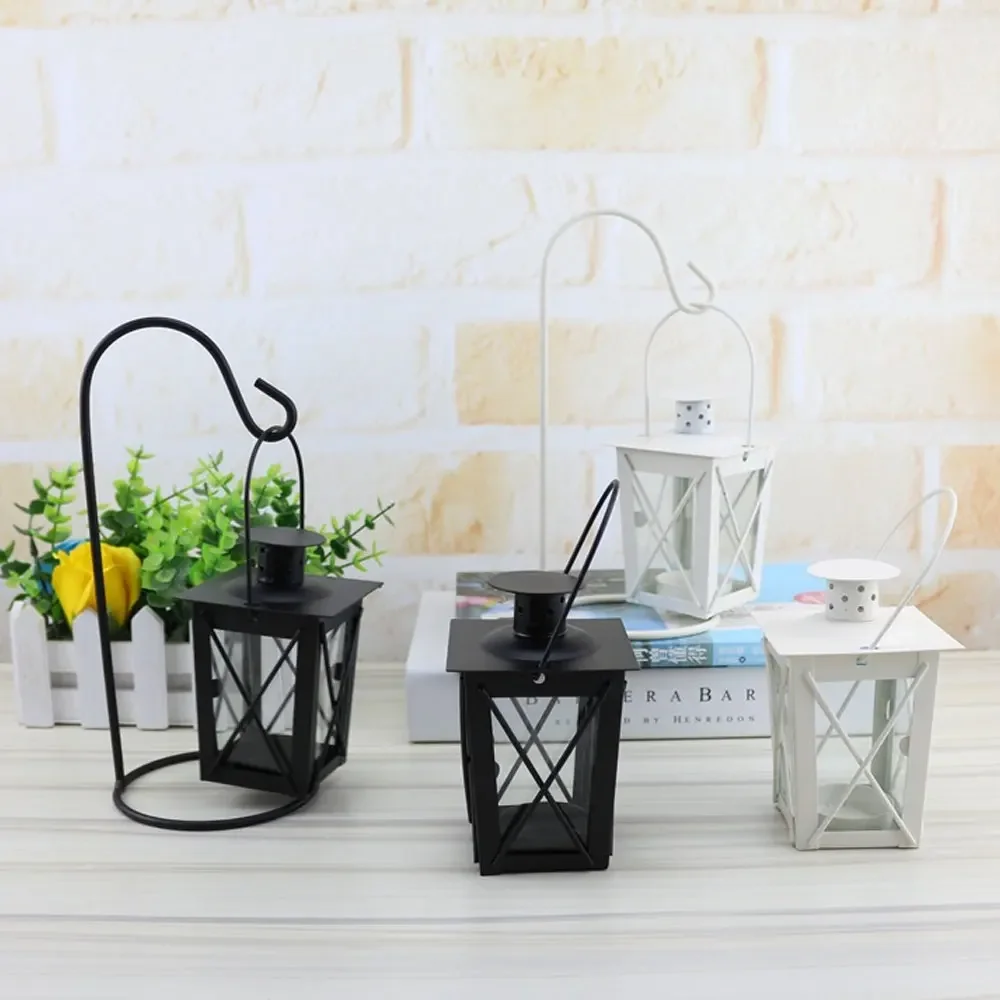 حامل شموع من الحديد المطاوع لديكور المنزل ، شموع لحفل زفاف رومانسي ، فانوس مغربي ، إكسسوارات ديكور