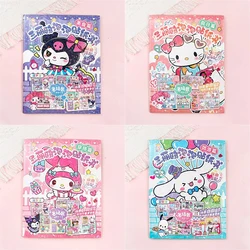 Sanrio Quiet Book Bubble Hello Kitty Cinnamoroll Kuromi My Melody Pochacco Cartoon Toy Landscape Sticker Book Kids Toys