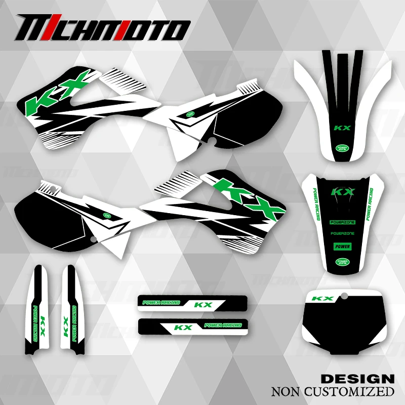 

MCHMFG For KAWASAKI KX 125 250 1999 2000 2001 2002 New Style Graphics Decals Stickers Kit Number Name Custom
