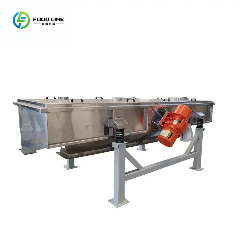 Linear Vibrating Screen Sieve Powder Particle Food Processing Industrial Vibrator Commercial OEM Customized