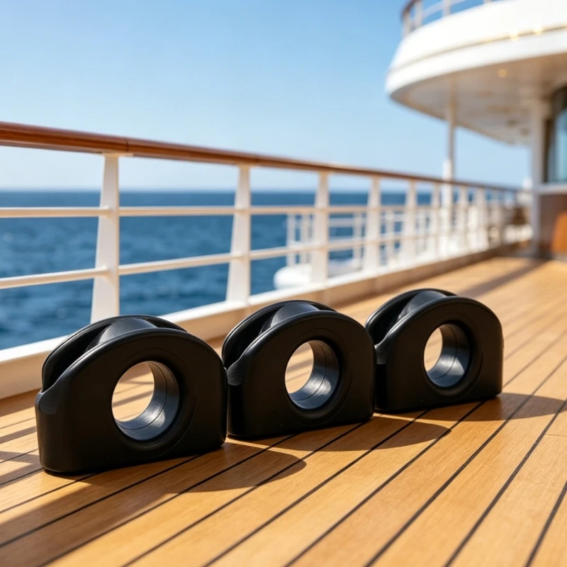 Marine Line Guide Pulley Nylon Channel Guide Wheel Accessory with Center Mounting Hole for Line Guidance and Boat Repair
