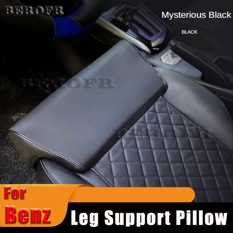 Universa Leather Car Seat Extender Cushion Leg Support Pillow Memory Foam Knee Pad Long-Distance For Benz 