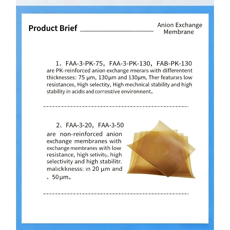 Anion Exchange Membrane FAA‑3‑PK‑130 For Alkaline Fuel Cell CO₂ Reduction