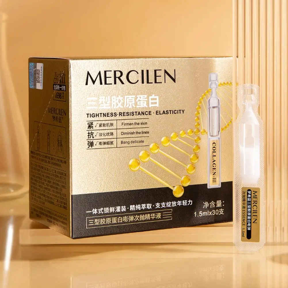 Daily Hydration Boost With Type III Collagen And Hyaluronic Acid Ampoules Supports Smooth Comfortable Skin Texture