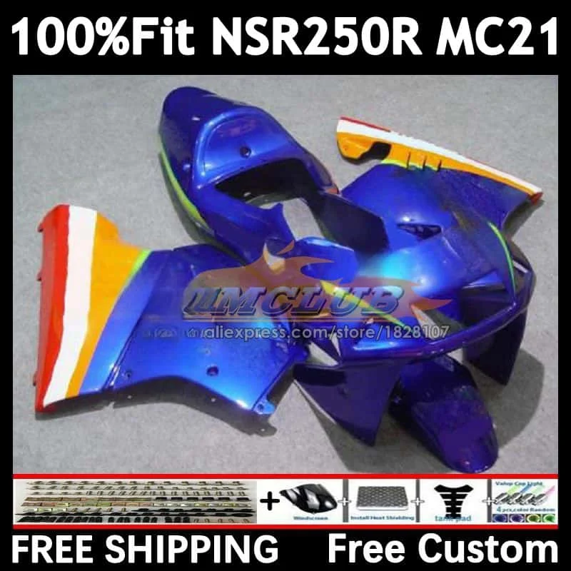 Injection For HONDA movistar blue NSR 250 MC21 PGM3 NSR250R 90 91 92 93 94No.32 NSR250 R RR NSR 250R 1990 1991 1992 1993 Fairing