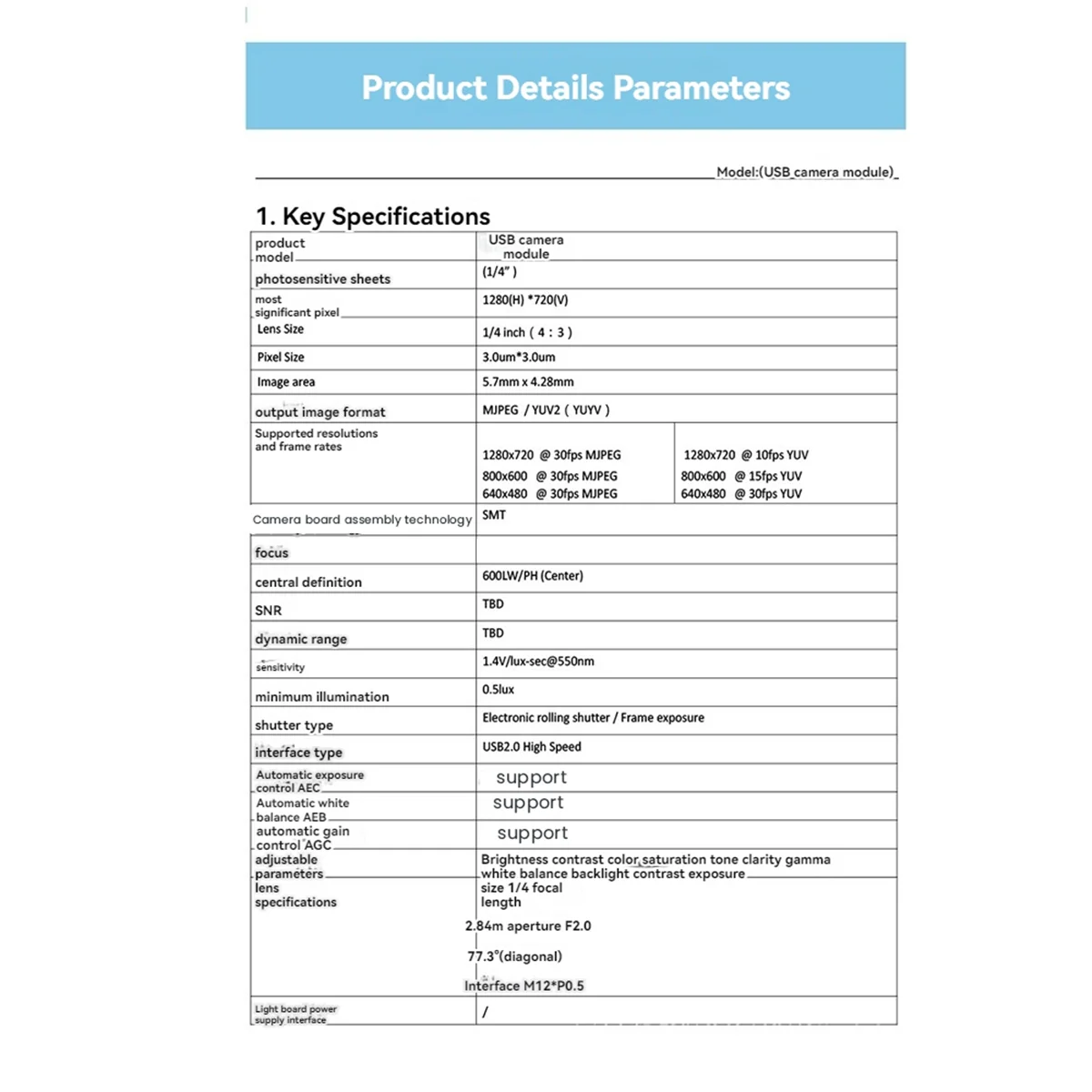 New OV9732 USB Camera Module 720P 1MP 160 Degrees Face Recognition Image Acquisition for Raspberry Pi Orange Pi Camera,A