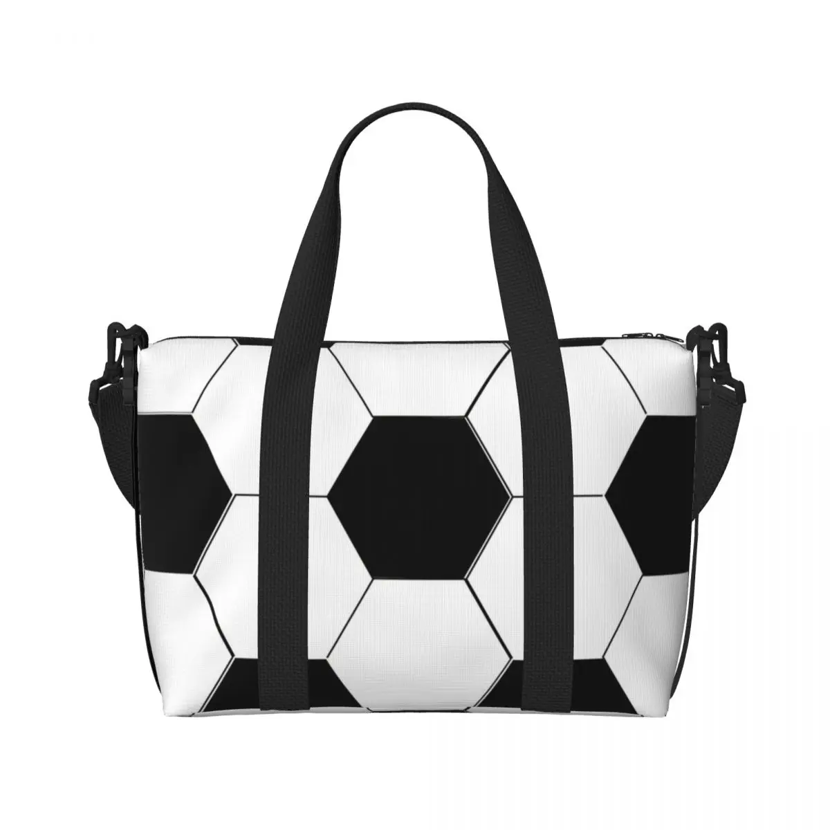 Borsa tote da spiaggia personalizzata per calcio da donna Borse da viaggio per palestra da spiaggia con grande scomparto