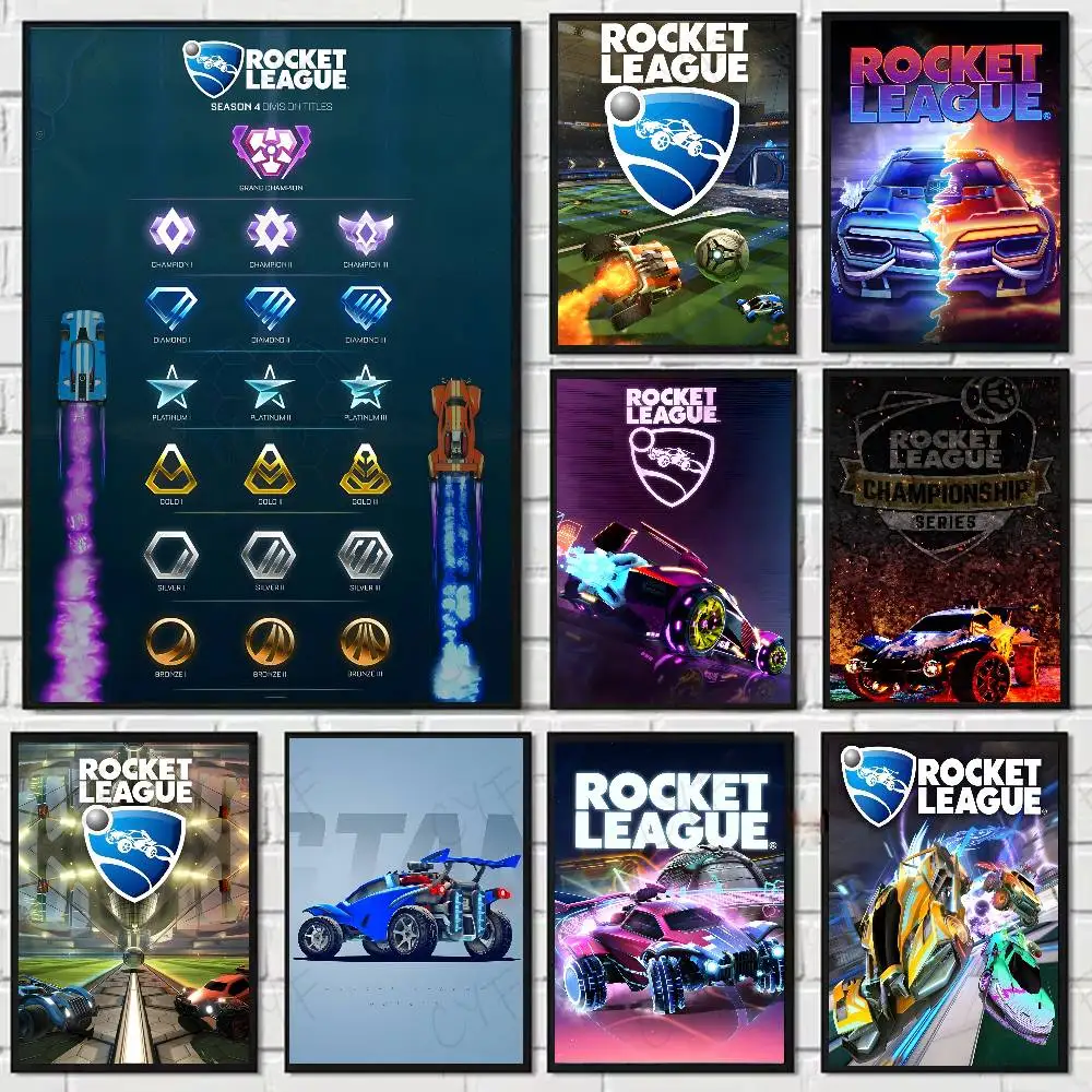 ملصق R-Rocket L-League عالي الدقة على الحائط اللاصق المقاوم للماء لغرفة المعيشة وغرفة النوم والديكور الجمالي