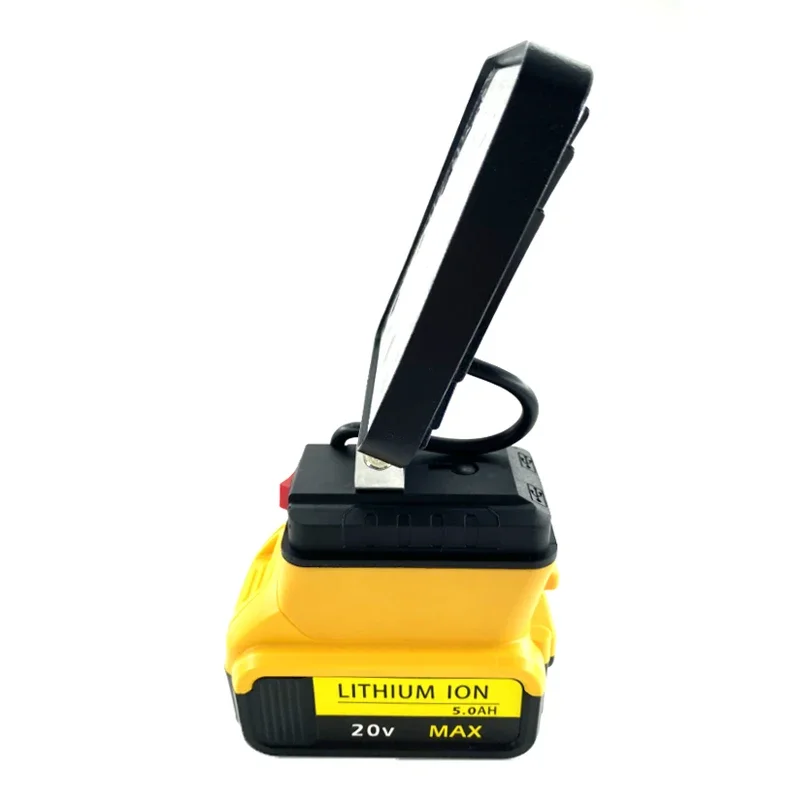 Imagem -02 - Portátil Led Luz de Trabalho para Dewalt Iluminação Exterior Lâmpada de Trabalho Camping Lanterna 18v 20v Lithium Battery 4