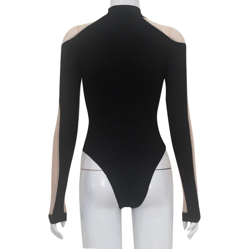 المرأة طويلة الأكمام ضيق شبكة خياطة منظور مثير نيسيي التوابل فتاة نمط سليم نيسيي 2026 موضة الشارع الاتجاه الربيع