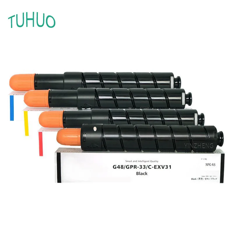 4PCS/1Set NPG-48 GPR-33 C-EXV-31 Toner Cartridge For Canon IR-AC C5030 C5035 C5235/C5240 Compatible Toner G48 BK:550g CYM:400g