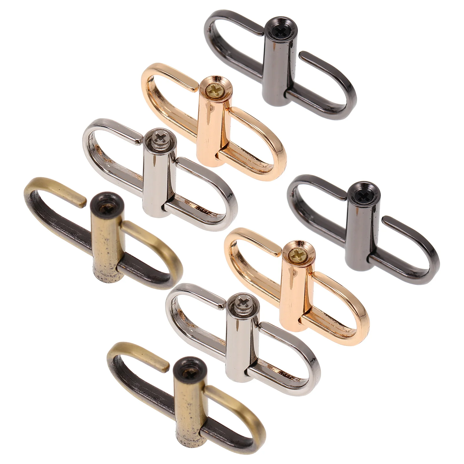 

8Pcs Bag Chain Adjustment Buckles Premium Material Adjustable for DIY Gift Set Luggage Handbags Straps Chic Compact