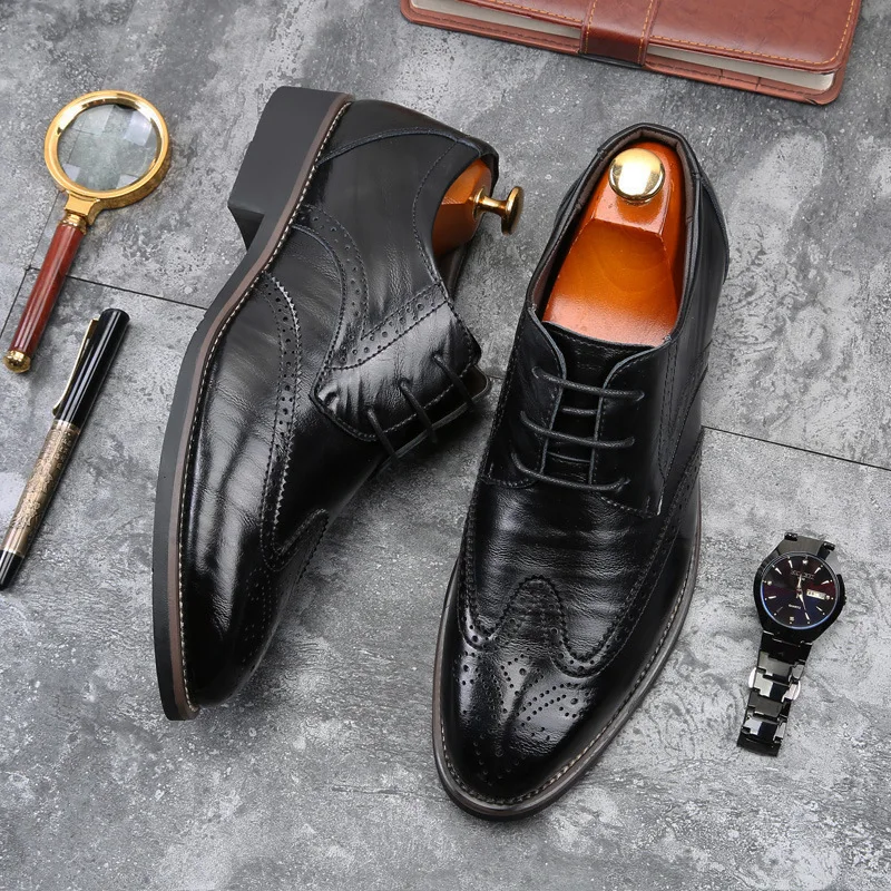 

Fashion Classic men's pointed business retro shoes men's fashion casual dress shoes wedding shoes social dress shoes