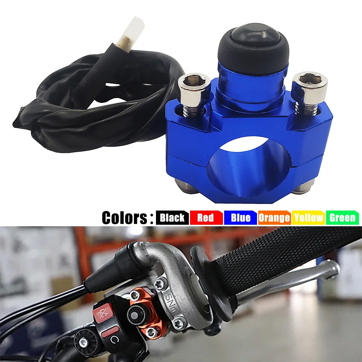 

CNC Motorcycle Universal Stop Start Kill Switch Button With Rotating Bar Clamp For KTM EXC XCF 250 300 HONDA YAMAHA YZF WRF CRF