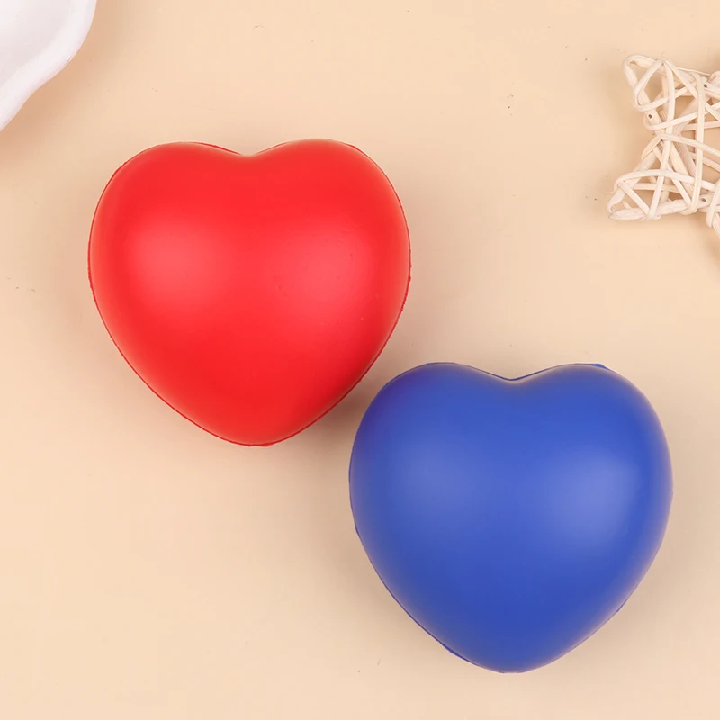 1PCS Funny Love Heart Ball Soft Slow Rising Stress Reliever Gag Squeeze Kids Toy Anti-stress Decompression Gift