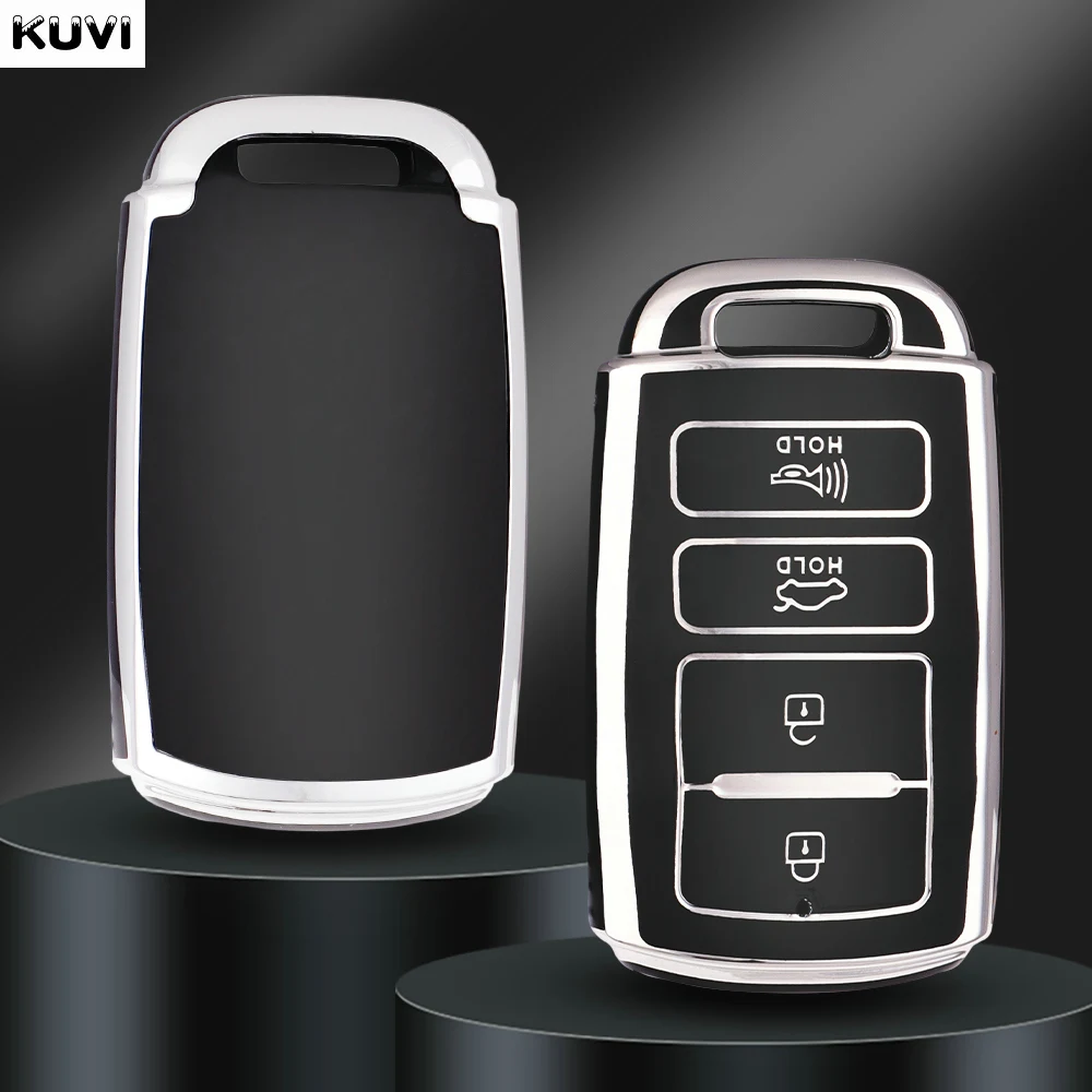 

4 Buttons Car Key Case Cover For KIA Cadenza K9 K7 K-04 Sorento K900 and New K7 Protected Keychain Shell Fob Accessories Bag