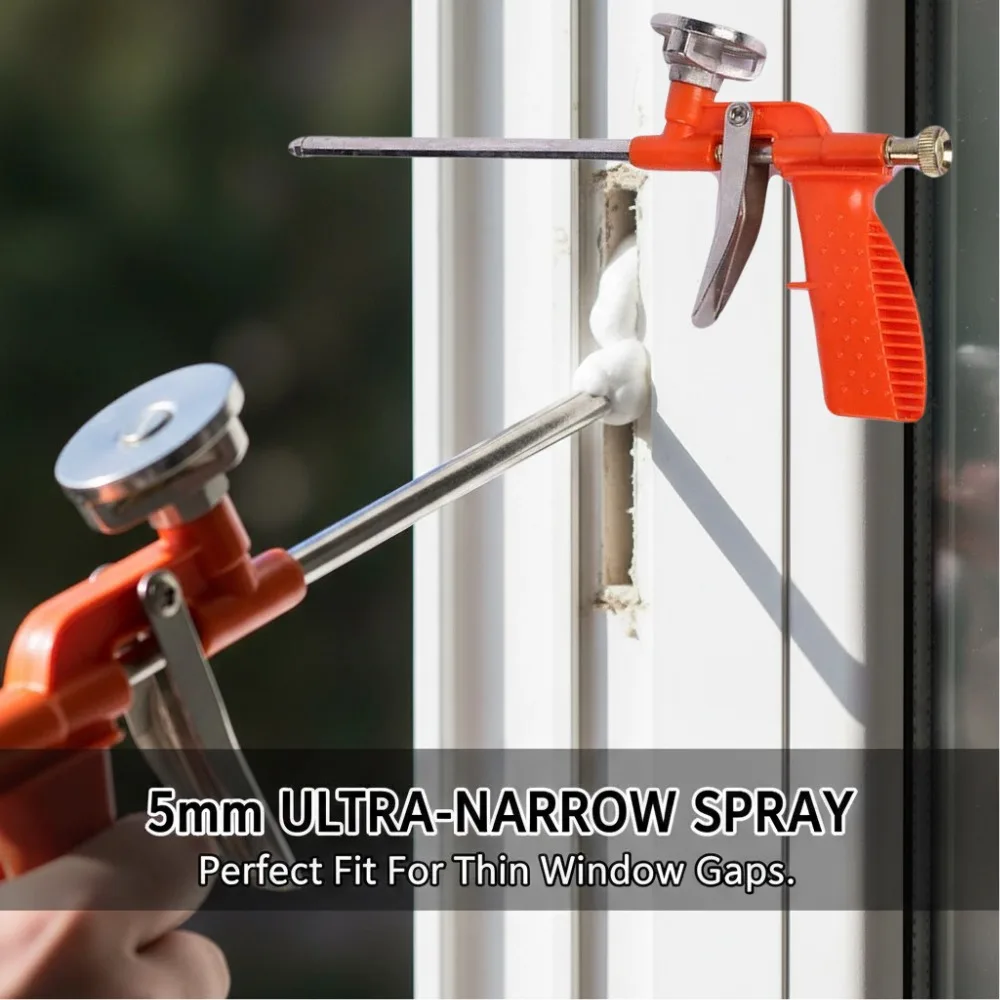 1pcs Foam Expanding Spray Gun Metal Foaming Jet Glue Gun Trigger Sprayer Pump Sealant Caulking Tool for House Renovation