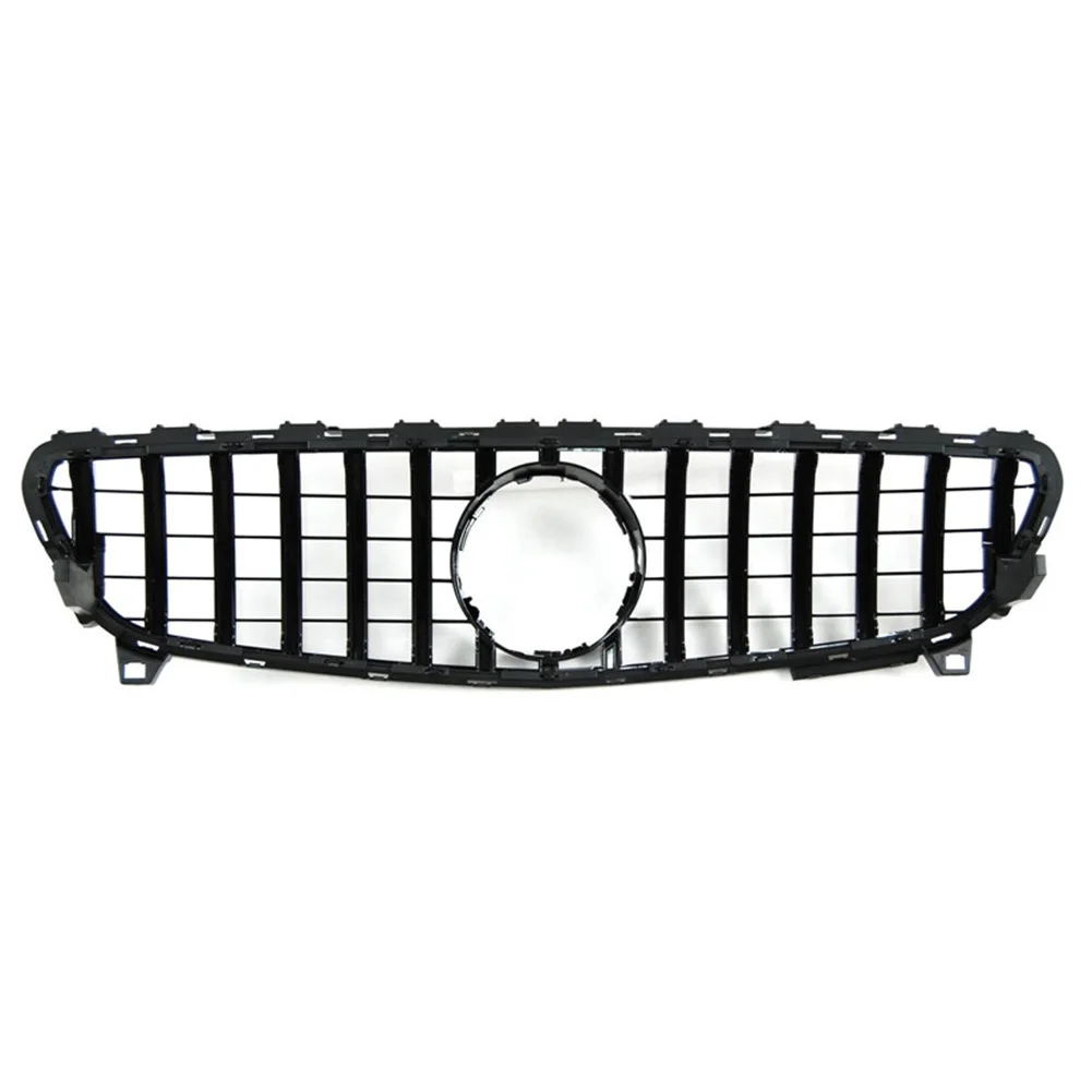 GTR Style Car Front Radiator Upper Grille Mesh Grill ABS For Mercedes Benz Facelift A class W176 A200 A250 A45 2016 2017 2018