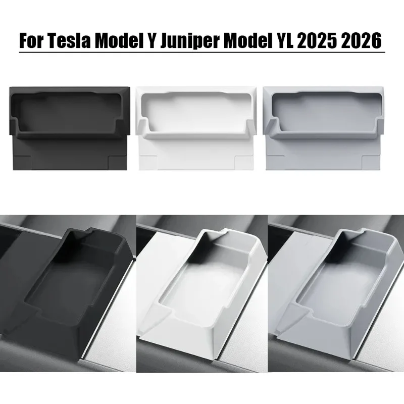 

Silicone Armrest Storage Box Central Control Glasses Tray Tidying Organize For Tesla Model Y Juniper YL2025 2026 Car Accessories