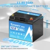 新しいリン酸鉄リチウムバッテリー、12.8V 50Ah 100Ah、ディープサイクル、モーター、スクーター、キャンピングカー、ゴルフカート、オフロード用LiFePO4 3