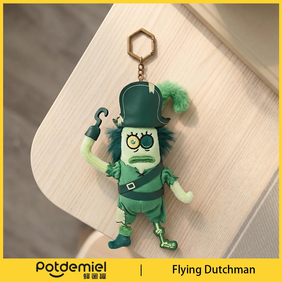 Potdemiel SpongeBob Flying Dutchman Plush Hook Charm Unique Movie Doll Holiday Keepsake Gift For Collectors Laptop Bag Accessory