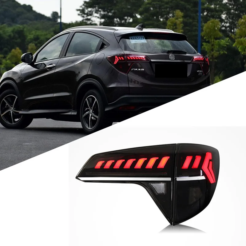 

Подходит для Honda Binzhi задний фонарь в сборе HRV модифицированный Audi светодиодный ходовой фонарь работает водяной указатель поворота VEZEL