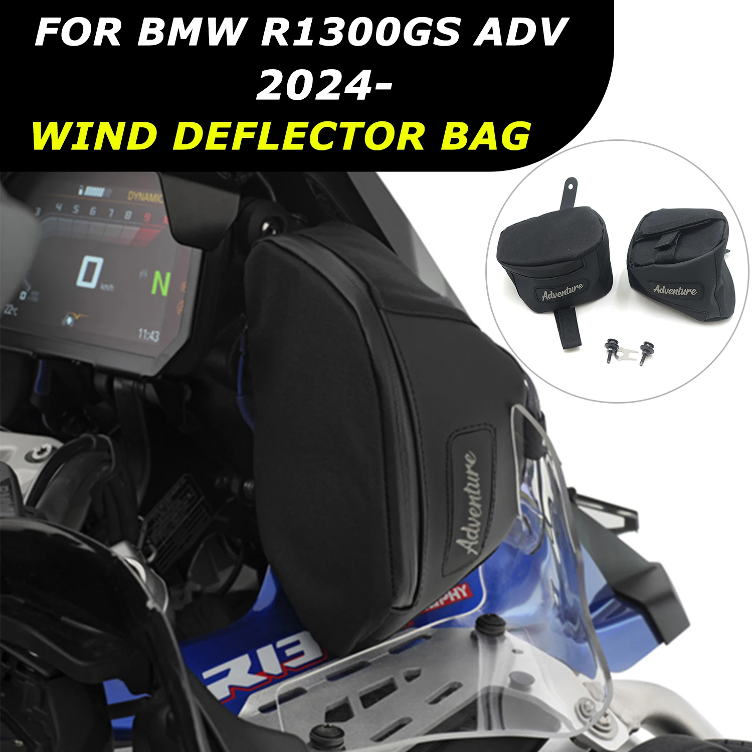 For BMW R 1300 GS R1300GS Adventure 2024+Accessories Waterproof Bag R1300GS ADV Side Deflector Windshield Pack Storage Tool Bags