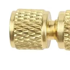 Black Brass Vacuum-Rated Valve Core Removal Tool 1/4 X 5/16 Inch With Side Port For R410A HVAC System Repair And Maintenance